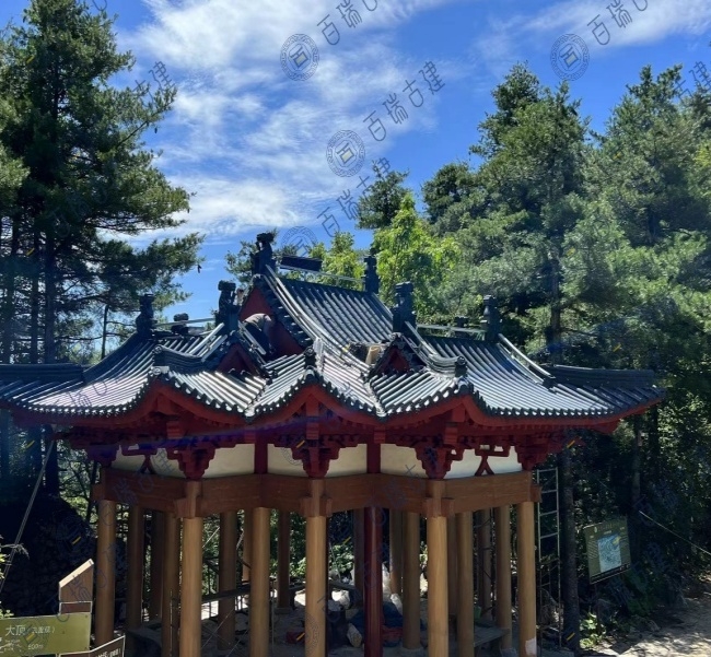 天竺山双亭屋面